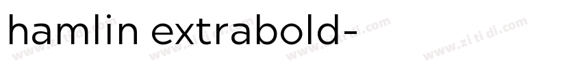 hamlin extrabold字体转换